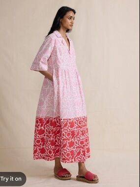 Daydress London Pascale Dress in Fab Pheasant shirt dress size S/M